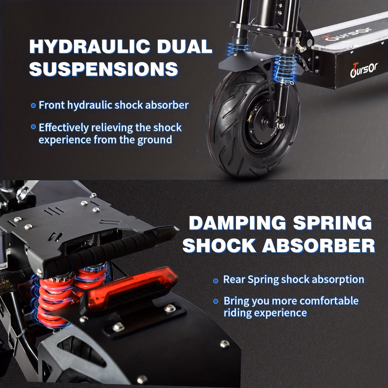 new high power 72v 40ah dual motor adult off road electric scooter with led display hydraulic brakes dual suspension vibrant ambient lighting and 13 inch tyres electric scooter e scooter Product details 5