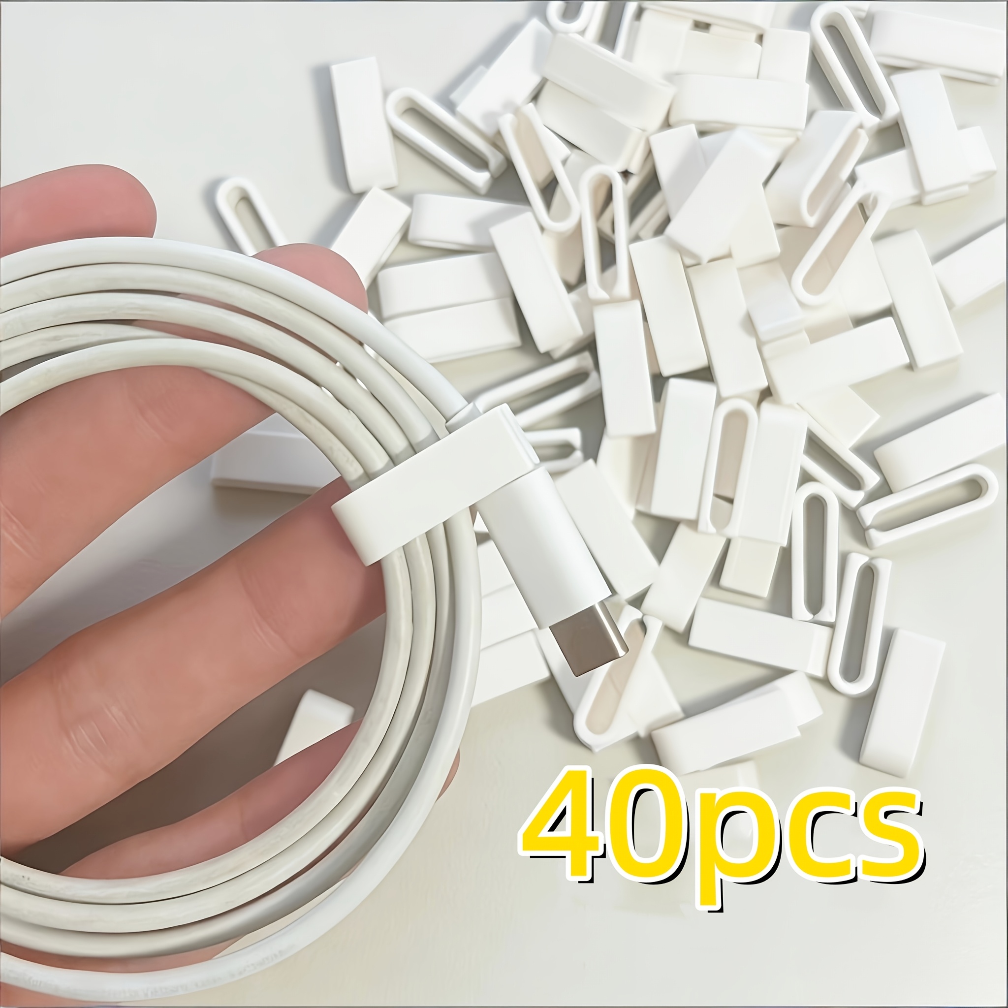 40/100pcs Cable Clip Organizer, Cable Management Tool, Computer Cord Clips, Ethernet Cable Organizer Clips For Neater And More Aesthetic Cable Management