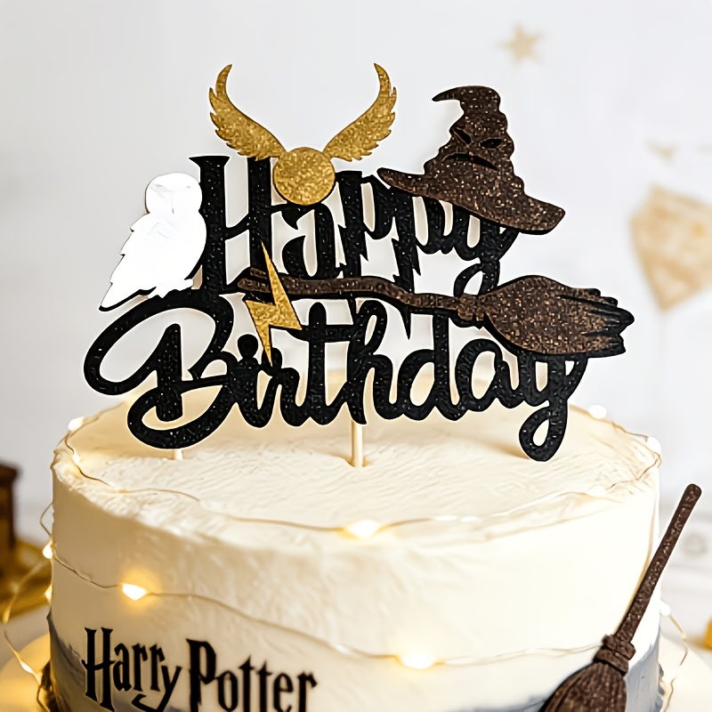 TEMU Party Table Centerpiece 1pc Warner . Harry Potter Themed Exquisite Insert Logo, Suitable For Birthday Party Table Decoration, For , Halloween,
