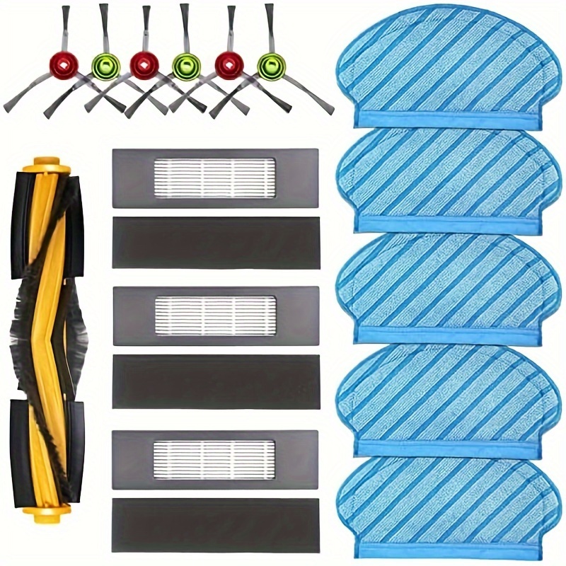Image of Replacement Accessories Parts Kit For 920 950 T5 N5 N8 T5 Max, T5 Power For 2 Hybrid Vacuum Cleaner Replacement Parts. [1 Main Brush 3 Filters 6 Side Brushes 5 Mop Cloths]