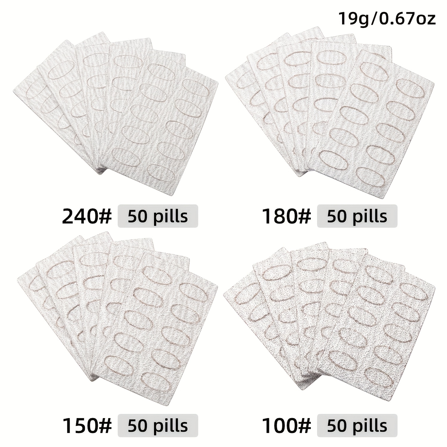 Disposable Nail Buffing Blocks, Self-Adhesive Sanding Sheets