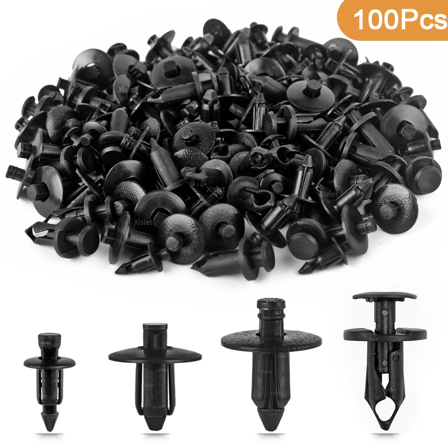 E-shop 100 Stück Kunststoff-Kotflügelclips M6 M7 M8 Befestigungsnieten Ersatz für 7661855 Kompatibel mit UTV ATV Motorrad Sportbike Push Pin