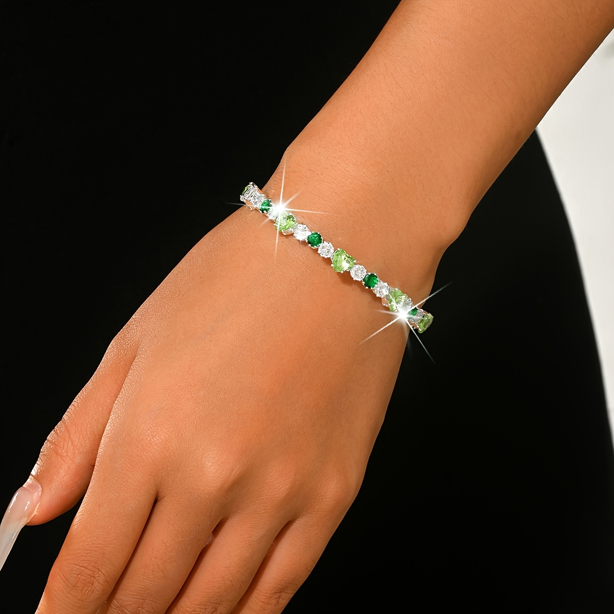 Irregular Patchwork Bracelet, Light Luxury Design