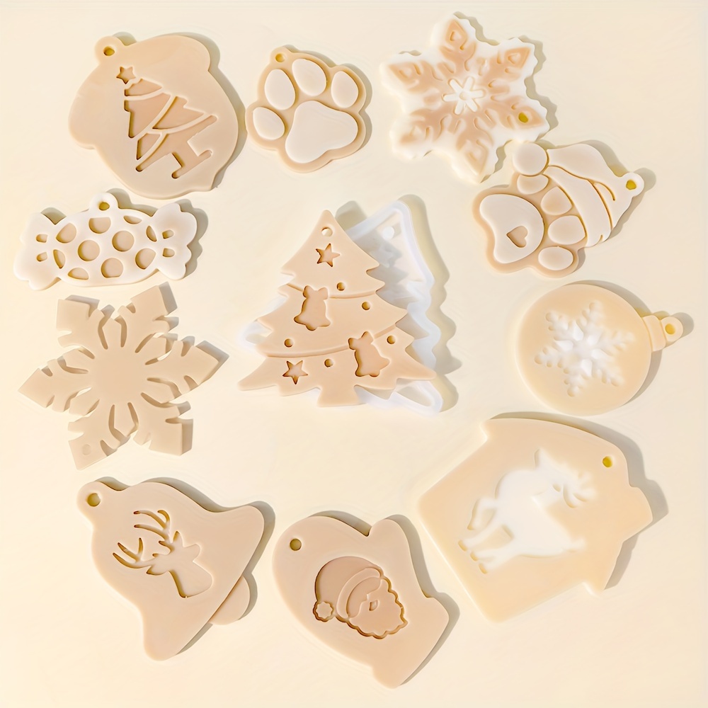 

Christmas Theme Silicone Resin Casting Molds Set - Molds For Tree, , Reindeer, Paw, & Aromatherapy Wax Tablets - Pendant And Ornament Crafting Molds, Multi-shape Pack