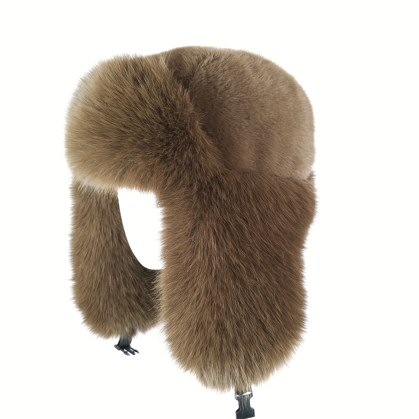 Temu ElegáNs Vintage Meleg Vastag PlüSs Ushanka Sapka - Alkalmas KüLtéRi TevéKenyséGekhez ŐSzi ÉS TéLi IdőSzakban, Mint PéLdáUl TúRáZáS, SíEléS,-image