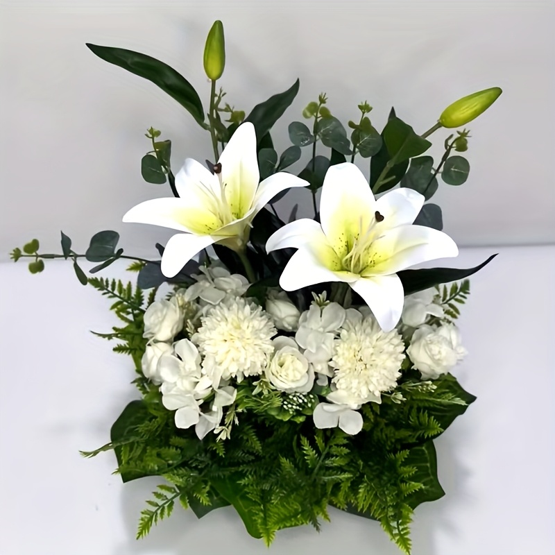 1pc Artificial Flower Potted Plant Fake Flower For Wedding, Office, Home Decoration, Valentine's Day, Christmas, Thanksgiving, Hanging Silk Material, No Container, No Battery Needed