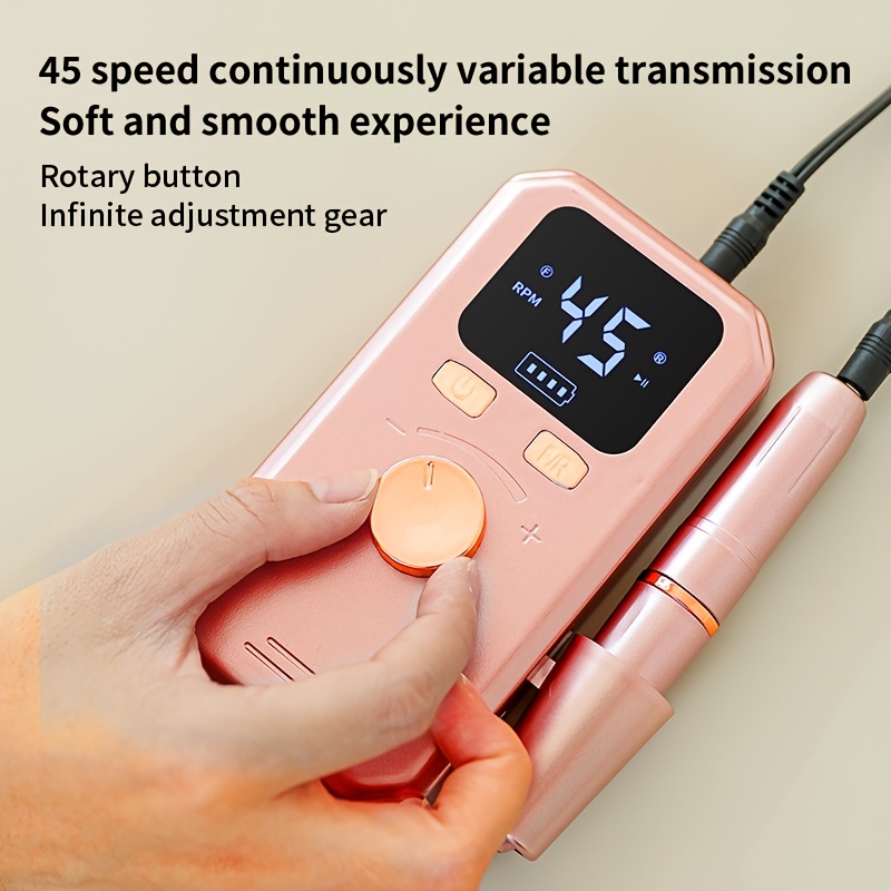 DENGXUN 2-in-1 Nail Drill & Nail Lamp with LED Display