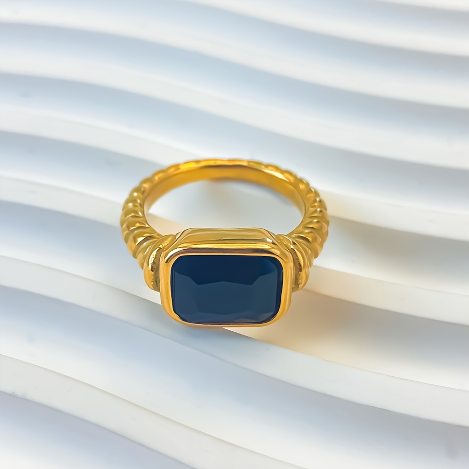 Women's Vintage French Retro Geometric Ring, Luxurious Gift
