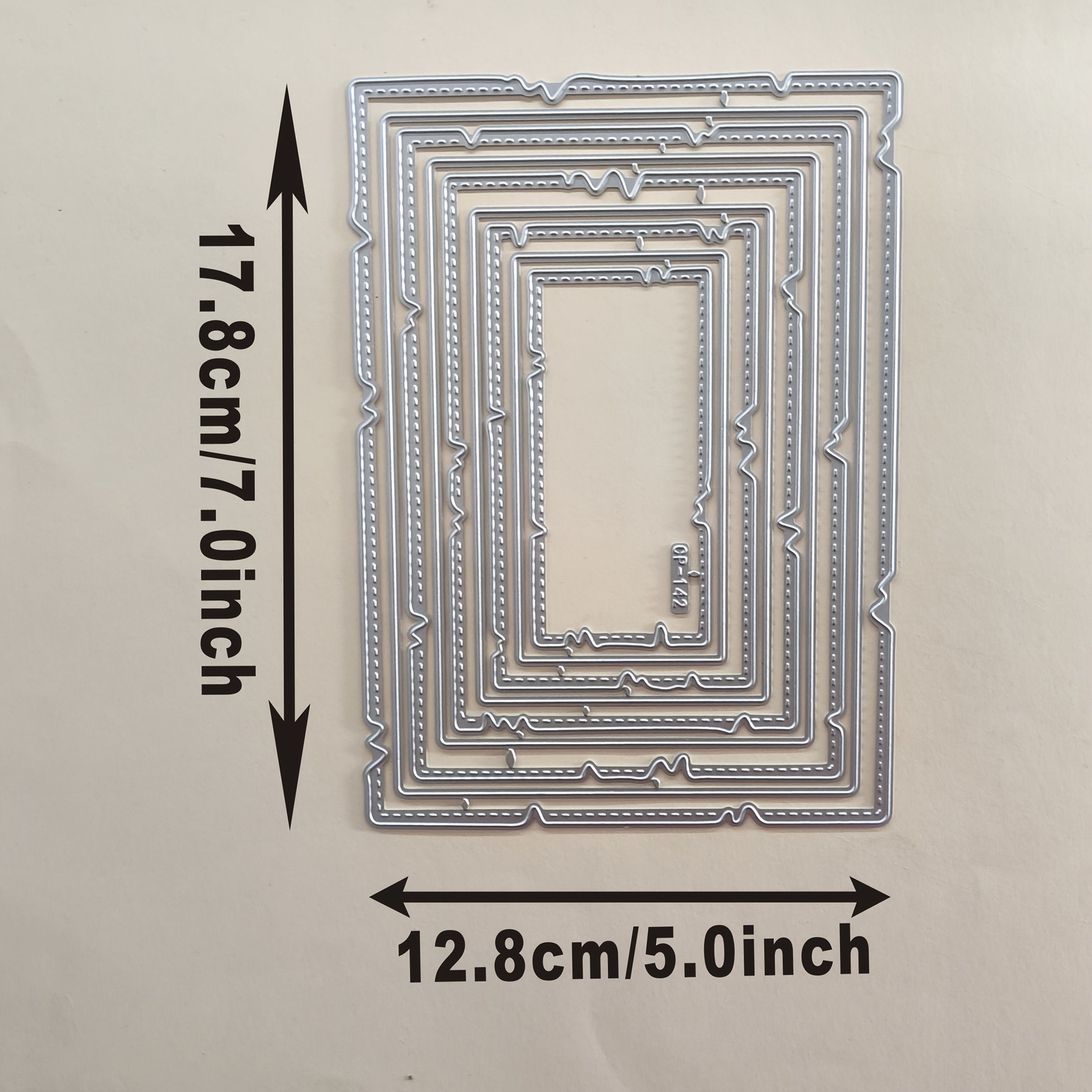 TEMU 1pc Of Retro Wave Border Creative Illustration, Metal Cutting Mold Template, Suitable For Decorating And Embossing Scrapbooks., Paper Crafting,