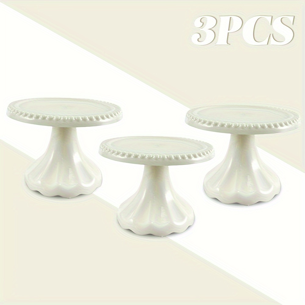 3er Set Mini Cupcake Ständer, Plastik Cupcake Halter Servierteller für Hochzeit Geburtstagsfeier Dekorationen Deko…: retailer-supplied image