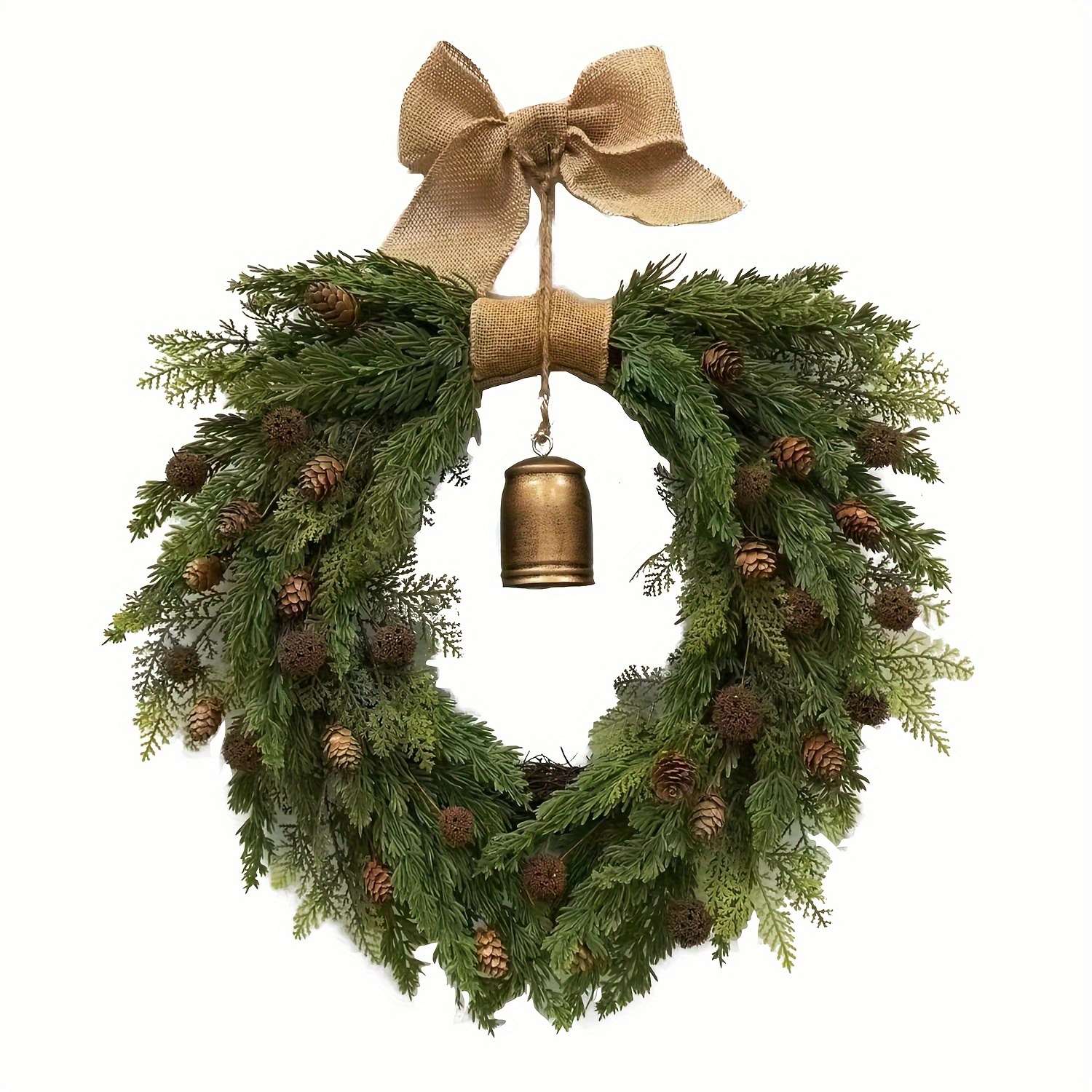 TEMU 20in -shaped & Christmas Wreath - For Decor, Wall Hanging