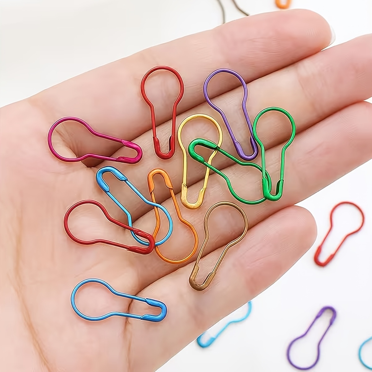 TEMU 120 Épingles de sûreté colorées de courge, pour les marqueurs de couture et de . Fabriquées avec des attaches d'épingle de sûreté multicolores,
