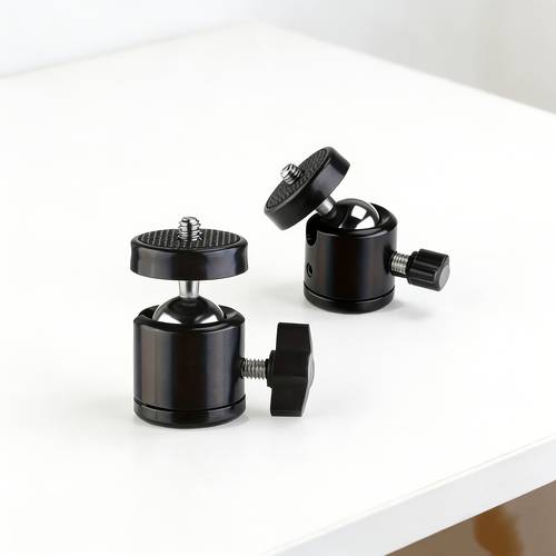 2pcs suit 1 4 heavy duty ball head tripod mount with 360 degree pan tilt 1 4 screw to the suitable for filling light camera mobile phone bracket suitable for dslr cameras camcorders light stands compatible for tripod