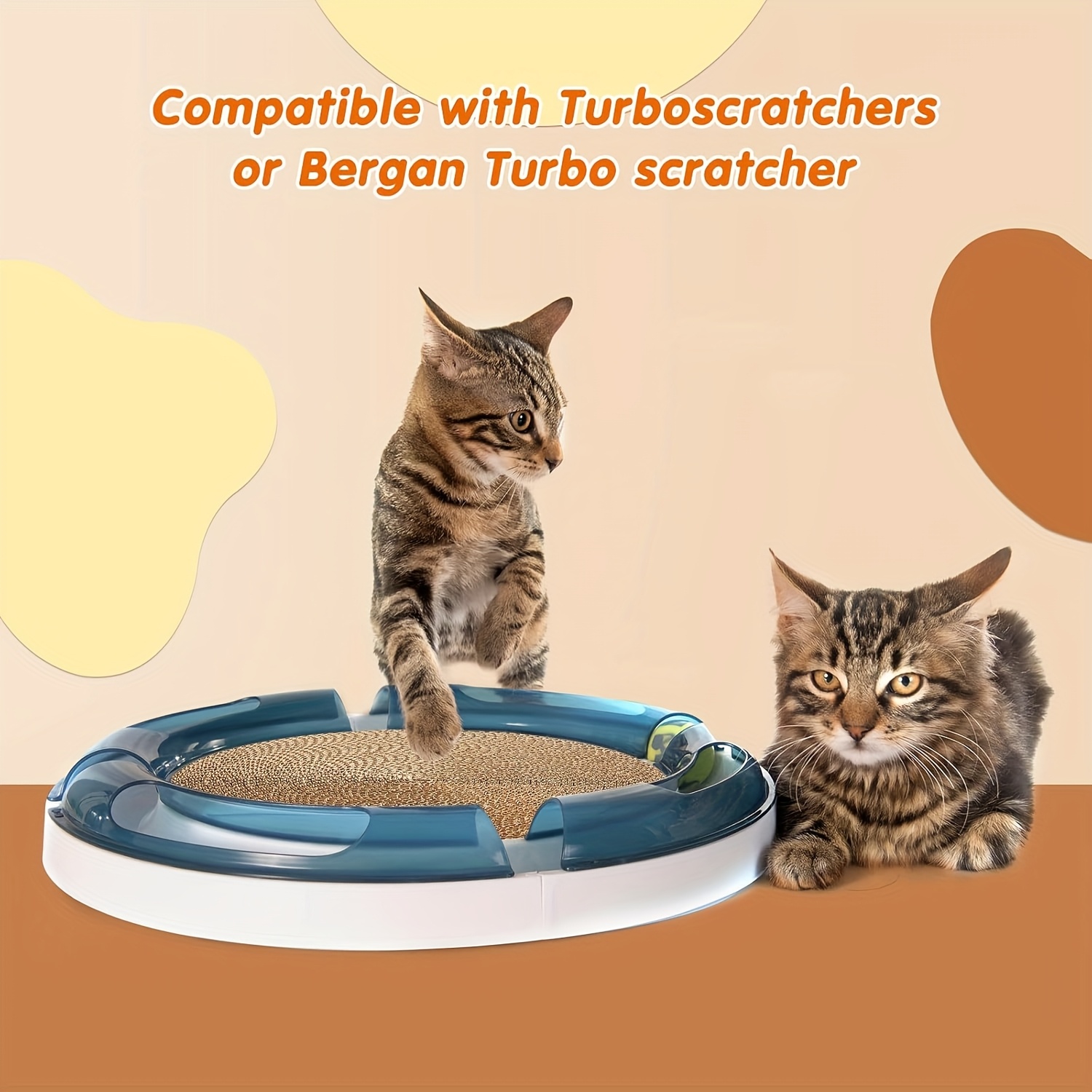 count round cat scratcher refill pads corrugated cardboard Temu