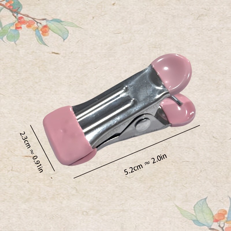 TEMU Stainless Steel Clips With Double-headed Rubber Coating, , Non-slip And Durable, Wind-resistant And Stable, Scratch-free And Mark-free, Suitable