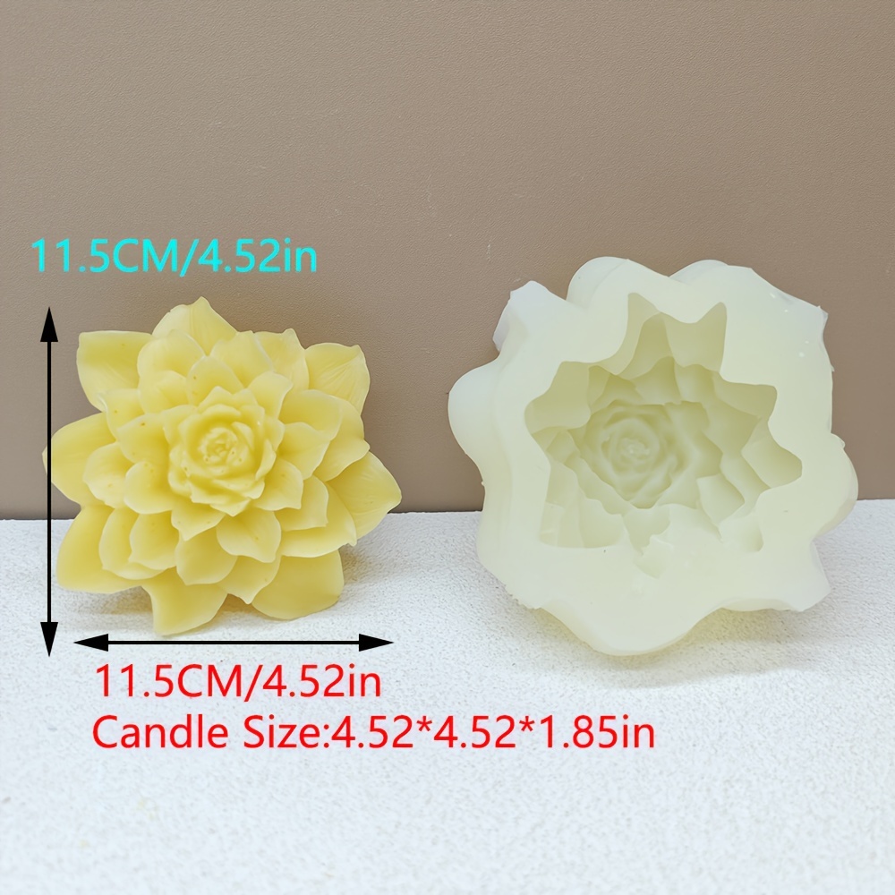 New Large Flower Silicone Mold, Suitable For Mother's Day, Weddings, Graduation Gifts, Scented Candles, Soaps, And Plaster Crafts - 3d Floral Decor Creative Gift
