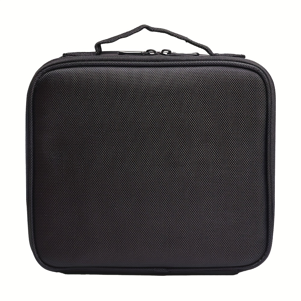 E-shop Cosmetic Bag, Makeup Storage Box with Multiple Adjustable Dividers, Portable Artist Storage Box for Cosmetics, Brushes, Toiletries and Jewelry -