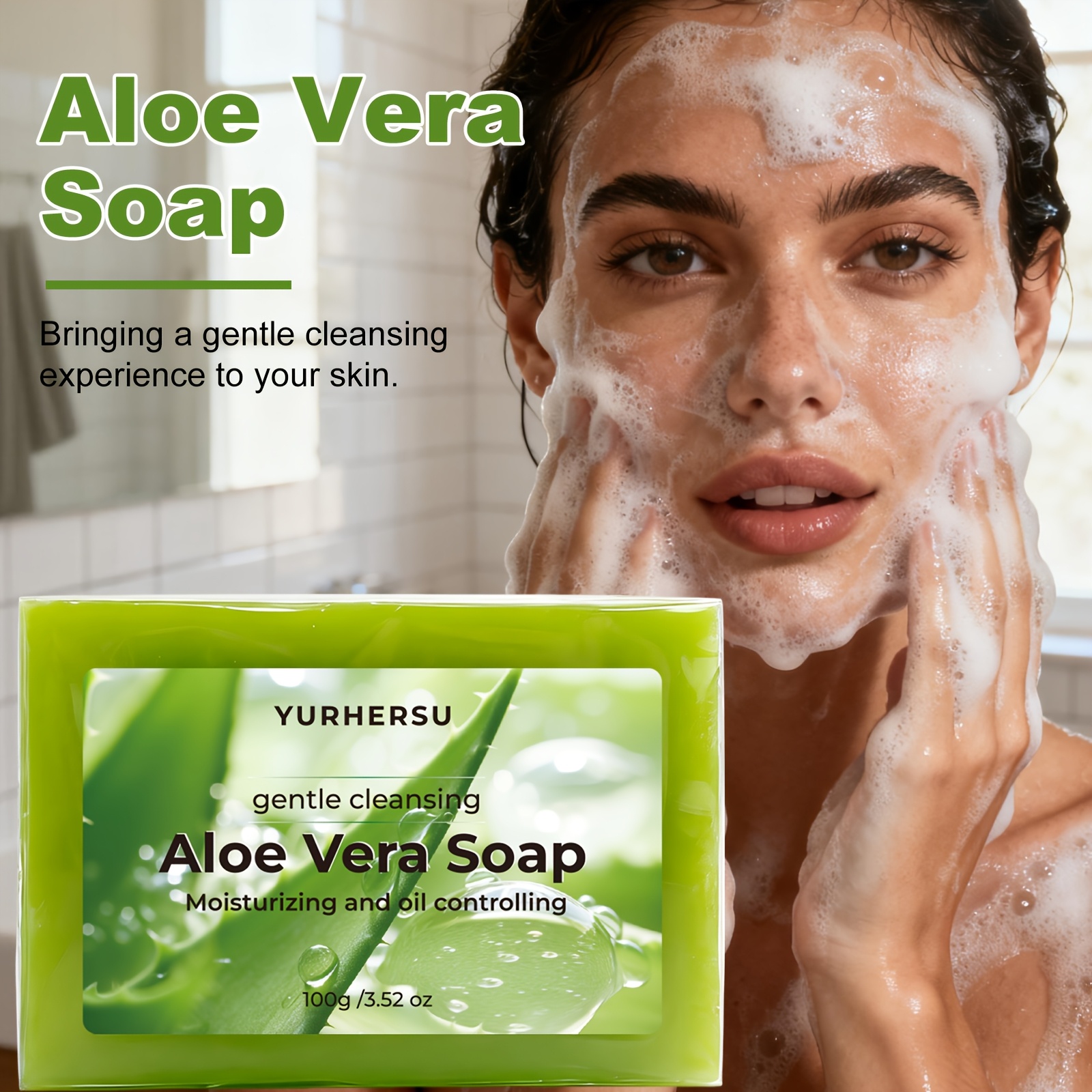 Image of Yurhersu Aloe Vera Suitable For Types, 4-in-1 Multipurpose For - Aloe Vera Extract, Hydration & Oil, &, Bath/shower/shampoo, Skin Care