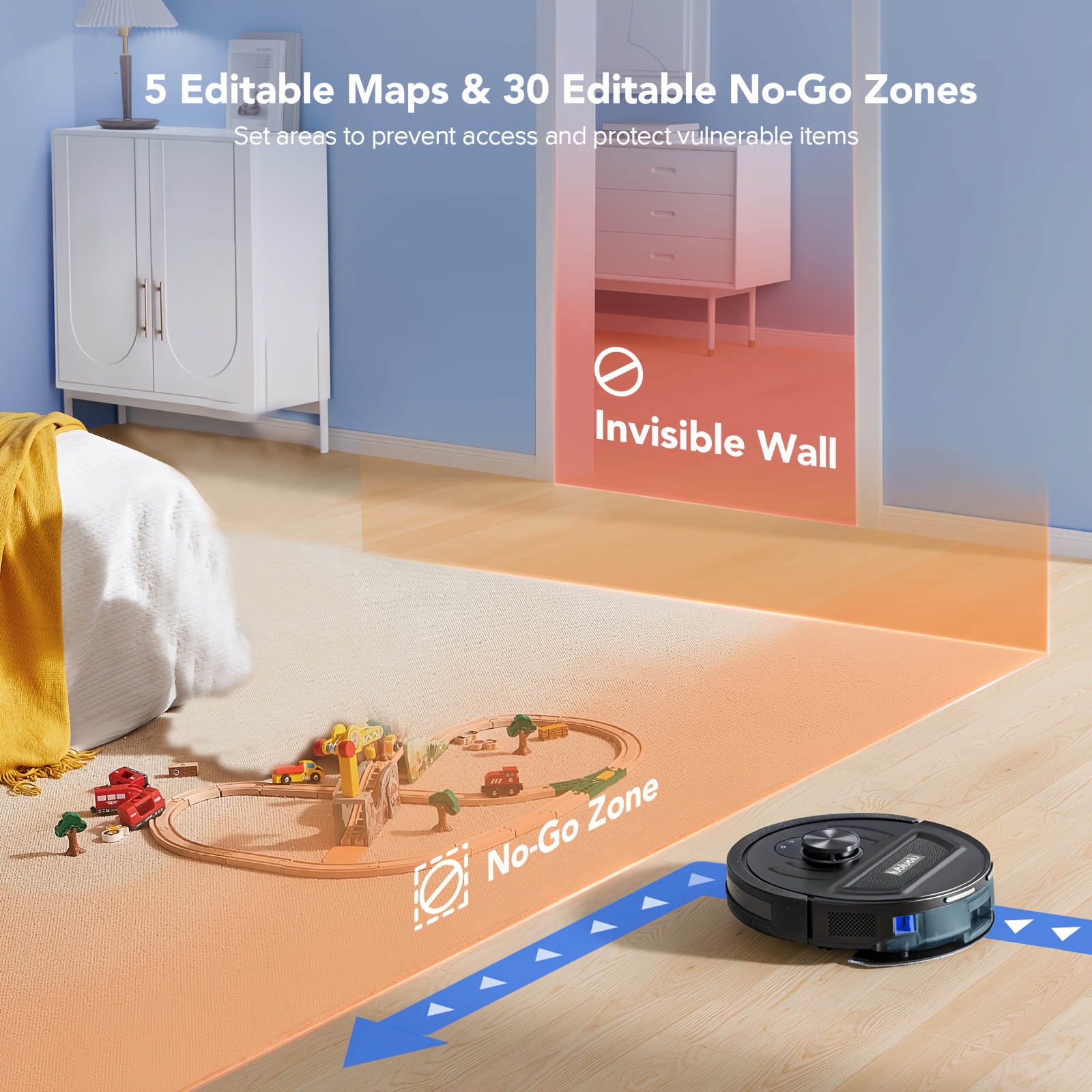 Lubluelu L20 Ultra, 3in 1 Robot Vacuum And Mop 5500Pa Super Suction, New Robot Vacuum Cleaner, 120 Mins, Breakpoint Recharge, Precise Navigation, Smart Cleaning, 5 Maps, 30 No-go Zones, Smart APP Control, Vacuum Cleaner For Home, Robot Vacuum Cleaner With Docking Station, Robot Mop Vacuum, Vacuum Mop, Vacuum And Mop Robot