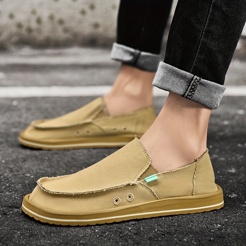 zapatos barco hombre mocasines beige lona cómodos Temu Argentina