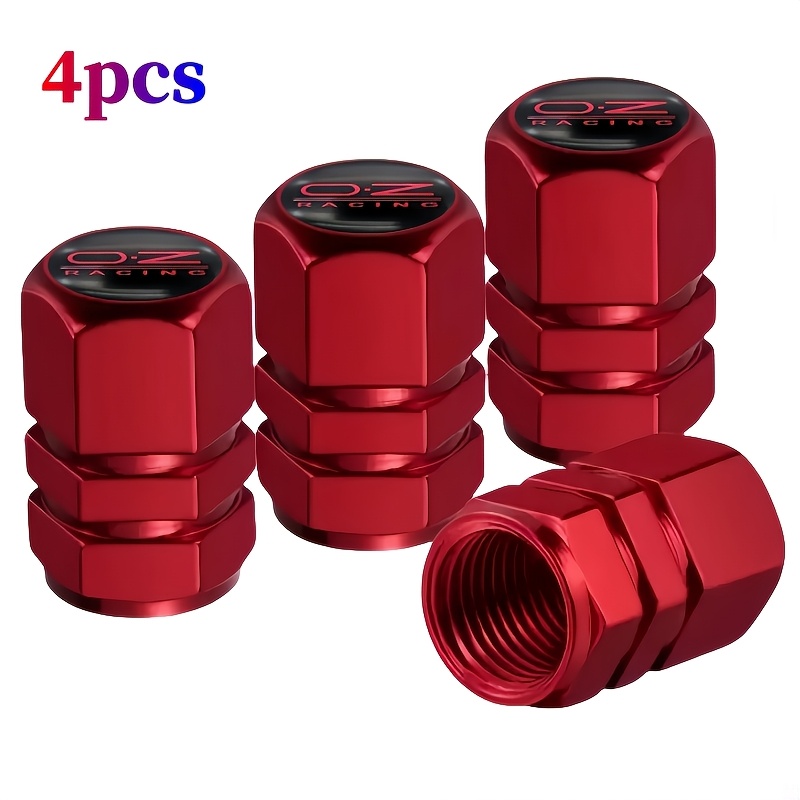 4pcs/5pcs OZ Racing Aluminum Valve Stem Cover, Universal, Suitable for Car/Bicycle/Truck/Motorcycle Wheels, Air Dust Cover