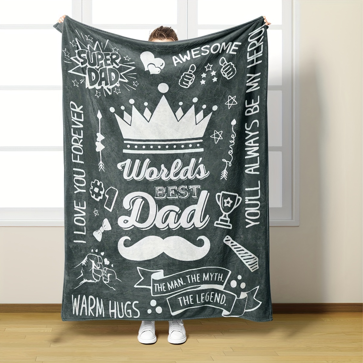 1pc Dad Blanket From Daughter Fathers Day Dad Gifts From Daughter Son  Dad Happy Birthday Gift Ideas Cool Funny Thanksgiving Christmas Valentines G
