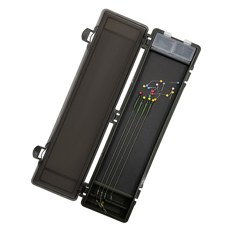TEMU 1pc European-style Fishing Tackle Box, Carp Pre-rigged Line Accessory Box, Pp Plastic Carp Fishing Tackle Box, Designed For Storing