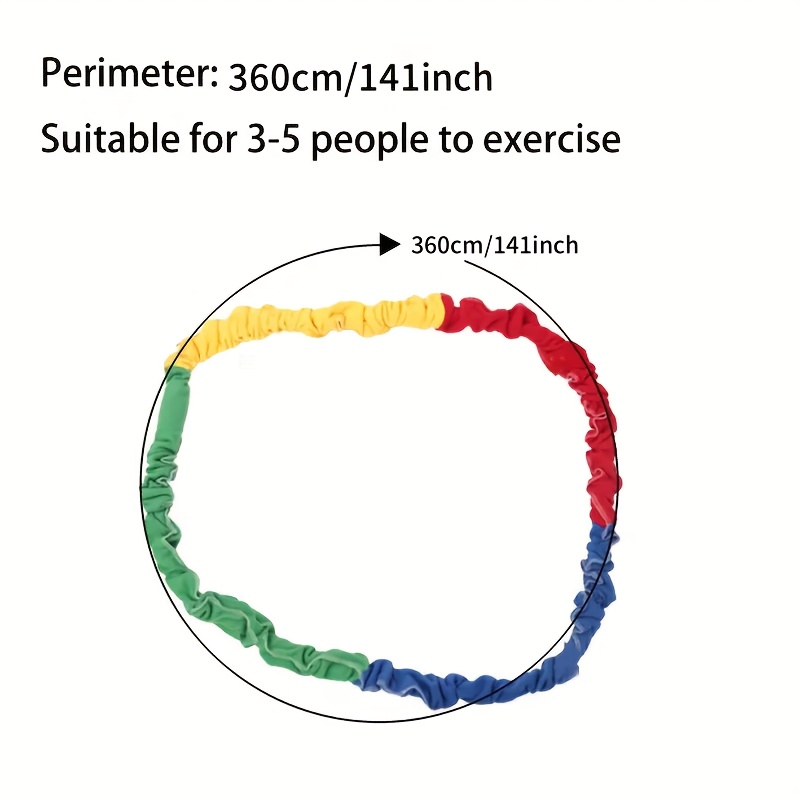 An ideal activity tool for groups, an elastic fitness band that helps with strength training, running rope competitions in various directions, perfect for outdoor and indoor activities, as well as Christmas and New Year gifts