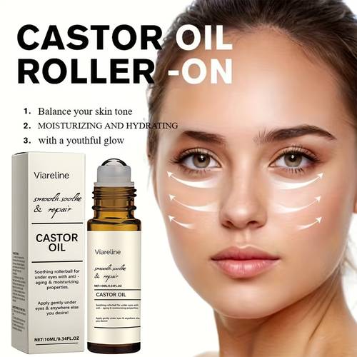 castor oil on essential oil gently massages the skin around for brightening the area moisturizing the surrounding skin