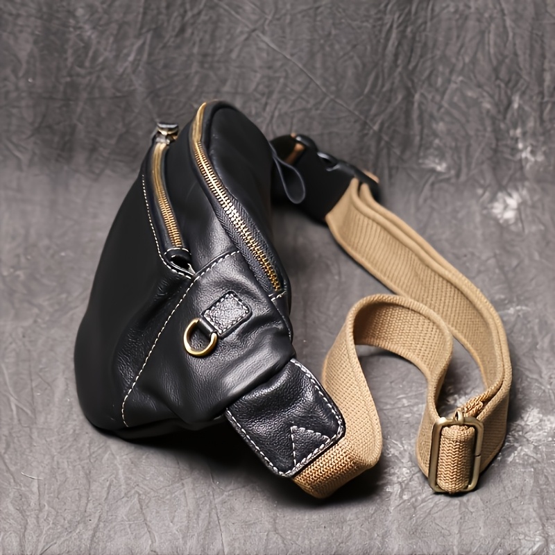 Vintage Large Capacity PU Crossbody Waist Bag Unisex