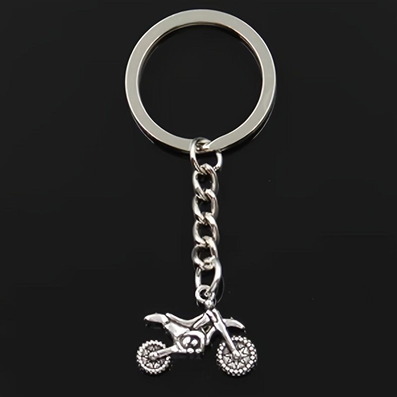 TEMU Motorcycle Motorcross Keychain Novelty Mini Pendant Key Chain For Backpacks, Purses And School Bags Key Ring Gift Decoration For Everyday Use