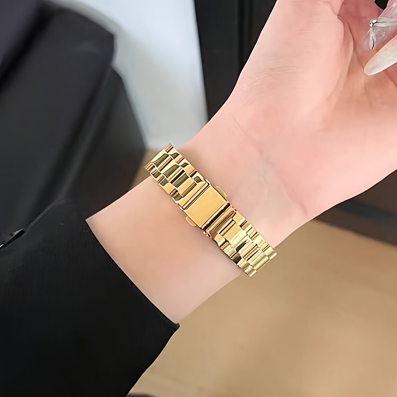 E-shop 1 Stück Armband für /2/1, SE, S10-S6 Band - Verstellbares Armband aus Edelstahl in Gold, Kompatibel mit S4/S3/S2/S1 Smartwatches, Kompatibel mit
