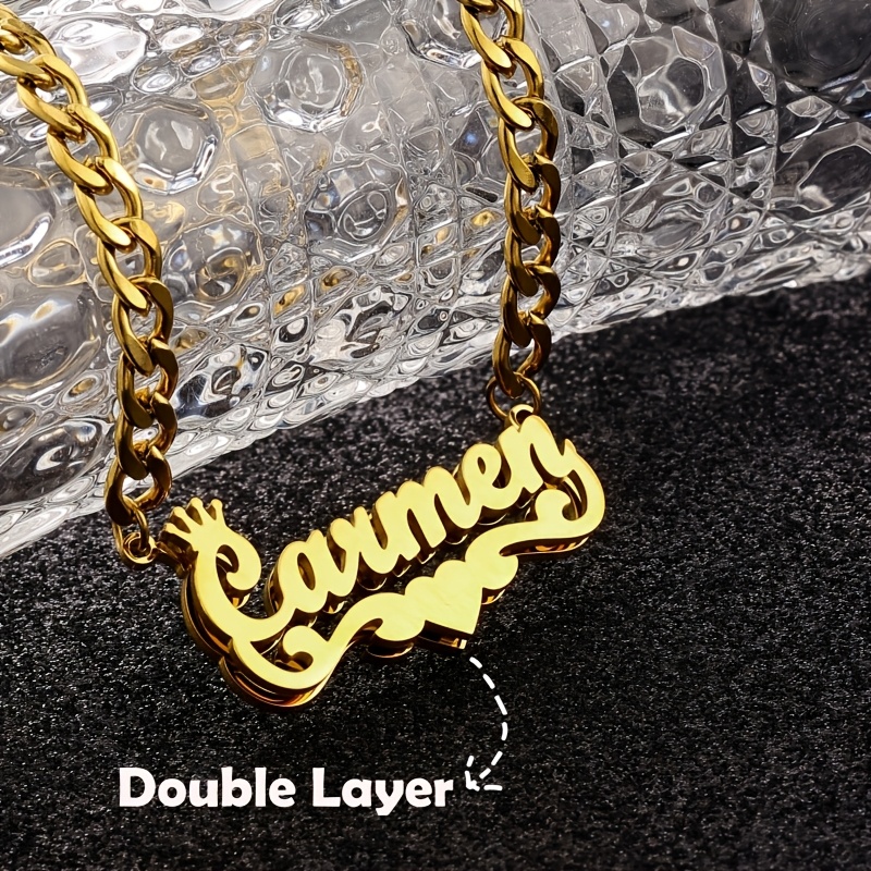 Custom Minimalist Double-Layer Name Dog Necklace