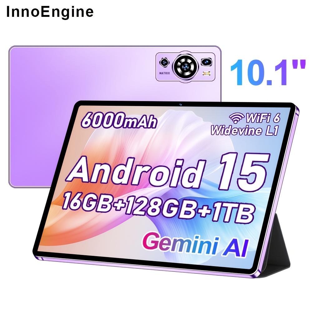 Image of 15 Tablet, 10.1 Inch, 16gb (8+8) + 128 Gb Rom, Supports Expansion Up To 1tb, 6000mah Battery, Hd Ips Display, With Keyboard, Mouse, Stylus And Charging Cable, An For Work And Leisure, Tablet, Pad