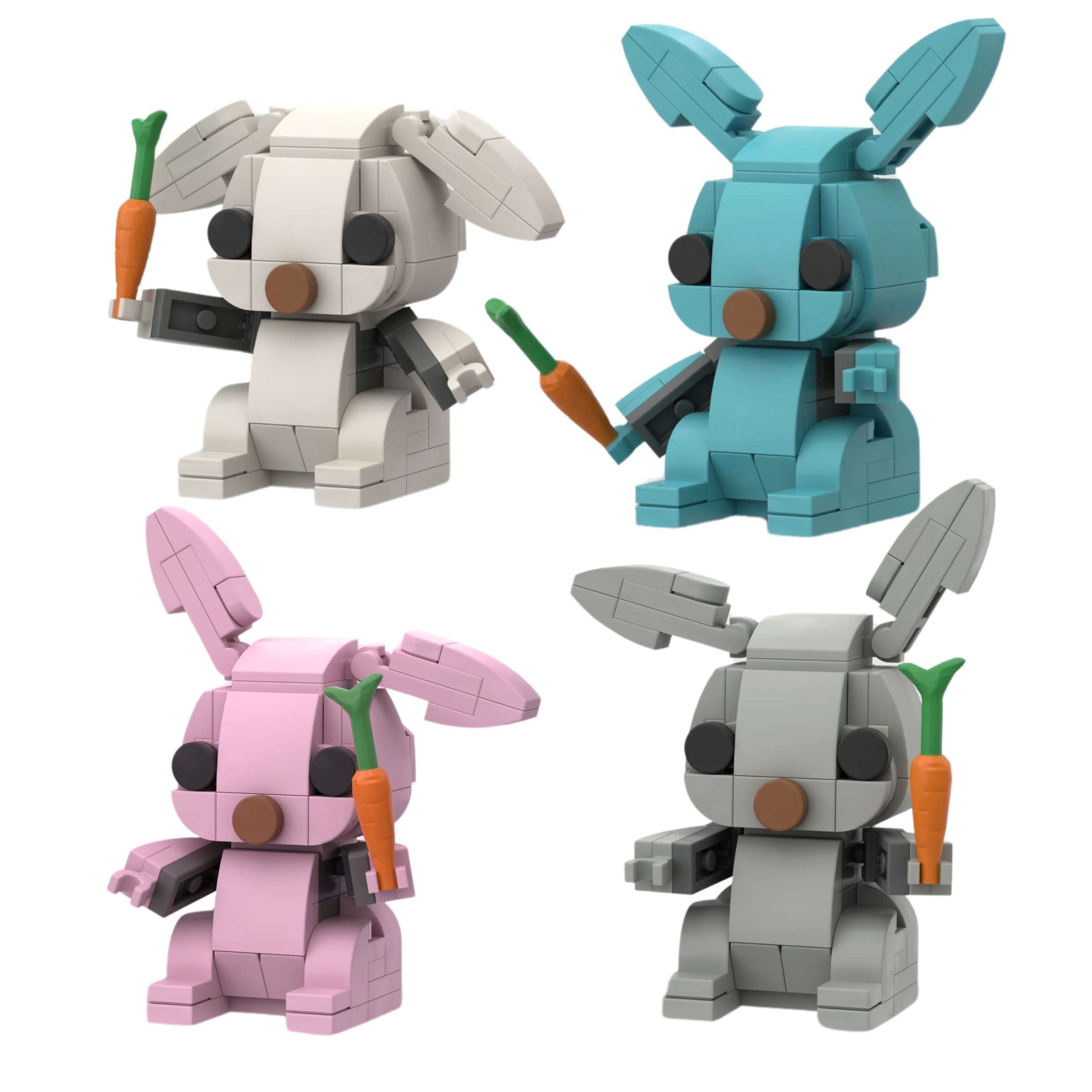 

Rabbit Building Blocks, Easter Bunny, Easter Basket Stuffed Bunny, Easter Ornament, Animal Building Blocks, Colorful Rabbit Toys, Easter Gifts, Easter Accessories, Educational Toys, Birthday Gift