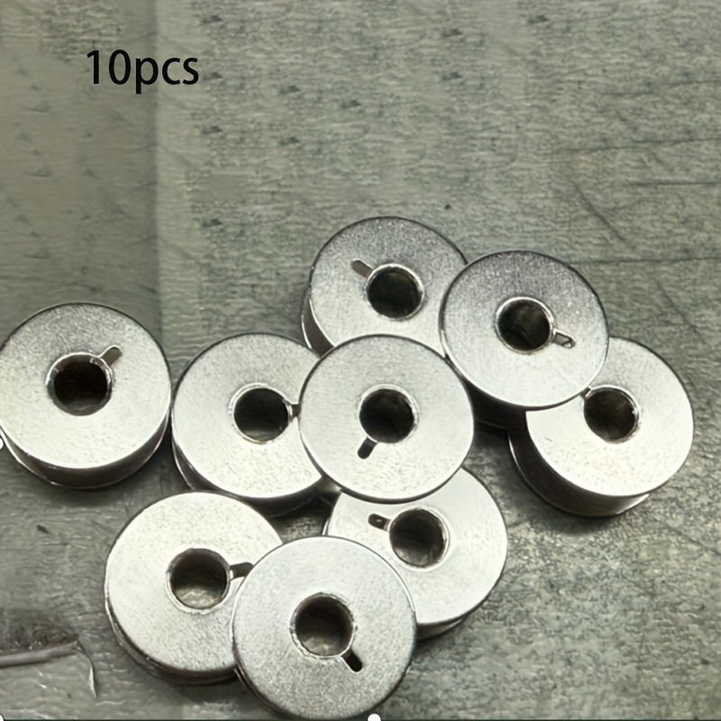 10pcs 55623s Flatbed Trolley Slotted Metal Spool, Industrial Sewing Machine Garment Sewing Machine Spool Core, Sewing Supplies, Sewing Machine Tools