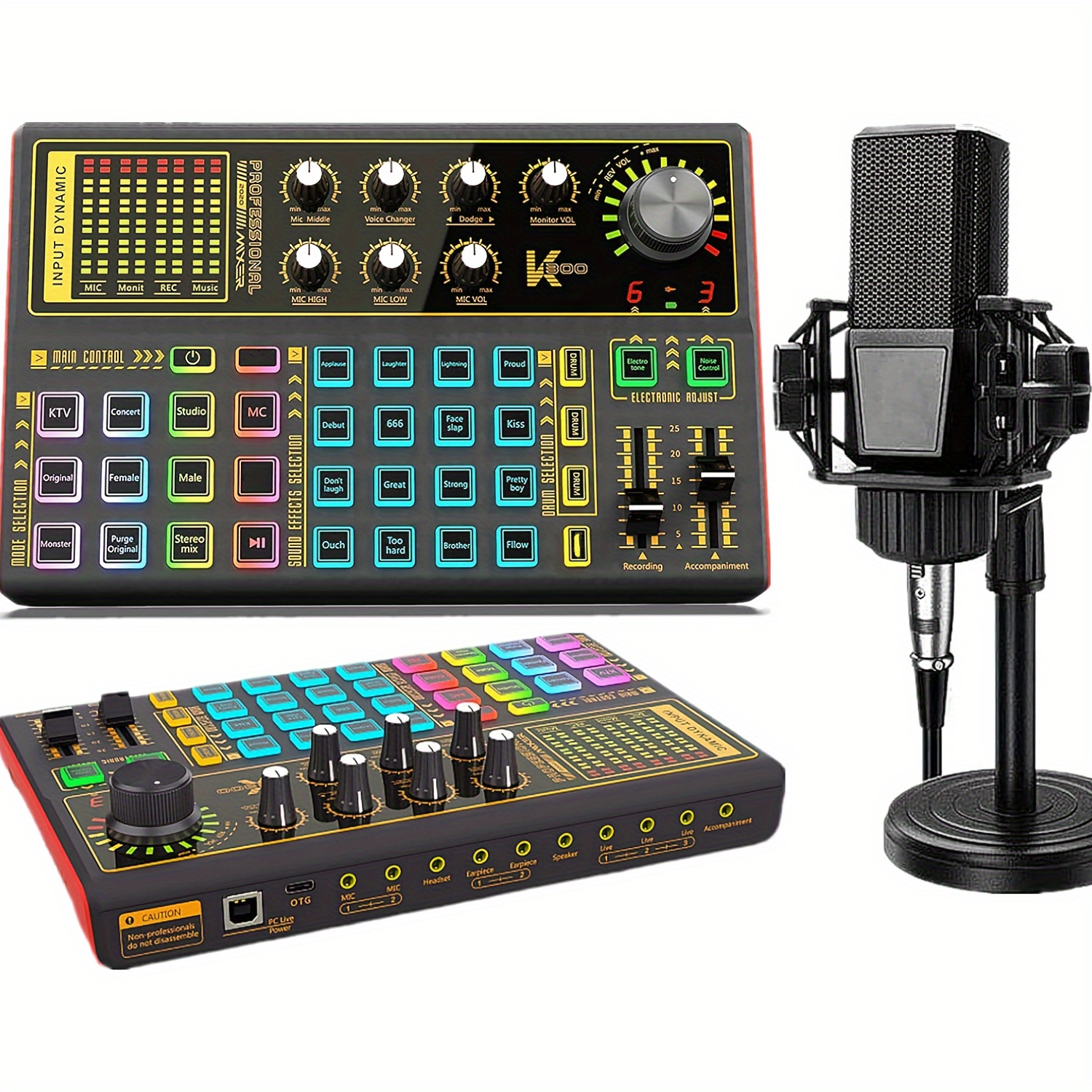

Podcast Equipment Bundle, Live Sound Card With Podcast Microphone, Audio Interface For Music Recording Karaoke Singing