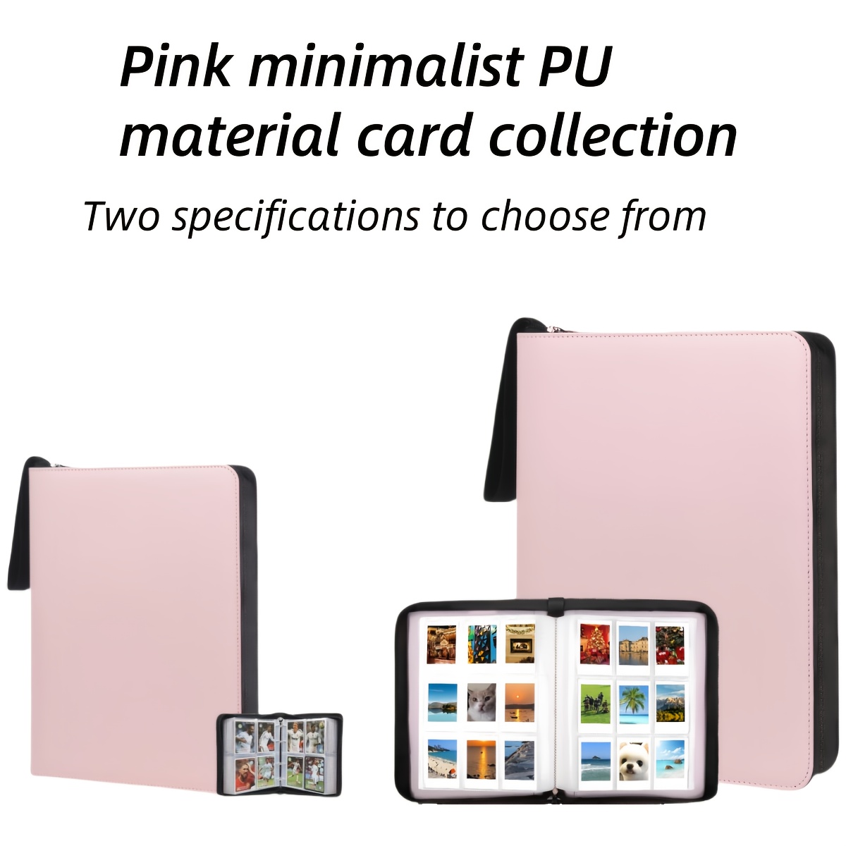 elegant pink pu card binder album 9 pocket holds 900 cards 4 - Temu  Mauritius
