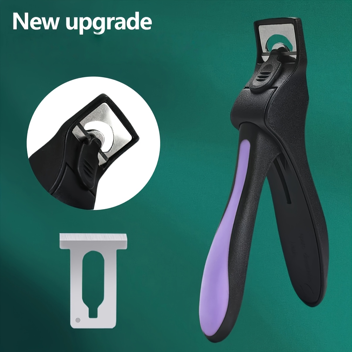 TEMU 1pc New Upgraded Straight Cut High-end Adjustable Nail Clipper With Size, Suitable For Acrylic Nails, Stainless Steel Nail Clipper Trimmer For