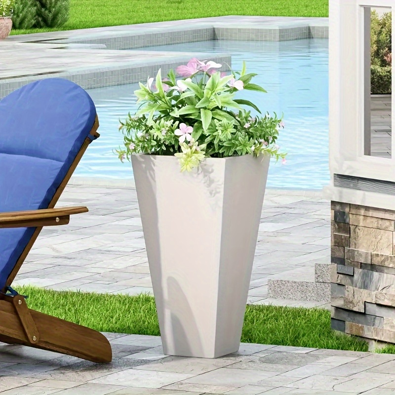 Metall V-frmiger Pflanzkasten-Bausatz, groer quadratischer Blumentopf mit  Drainageloch, lssiger Stil, mehrere Komponenten, fr Innen- und  Auenbereich Terrasse/Balkon/Garten/Hof
