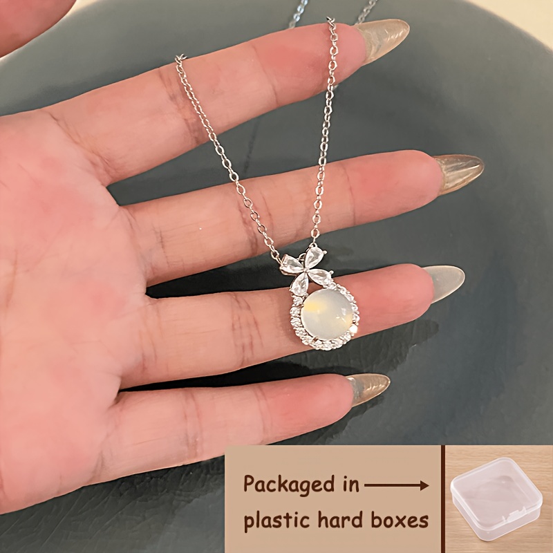 Minimalist Butterfly Style Bezel Necklace with Gemstones