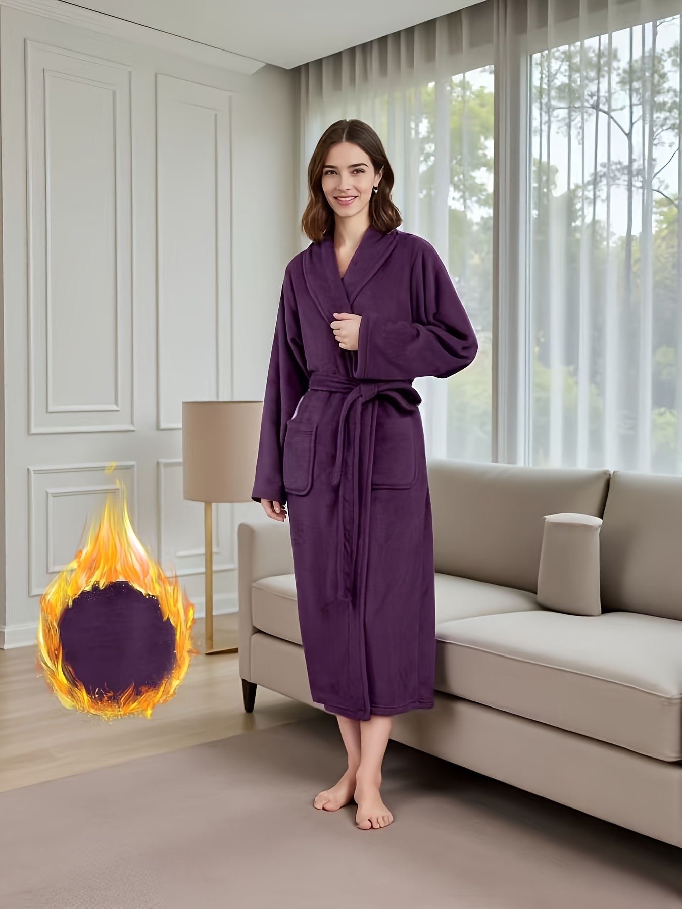 purple dressing gown womens Lilac Fluffy Dressing Gown  The Oodie