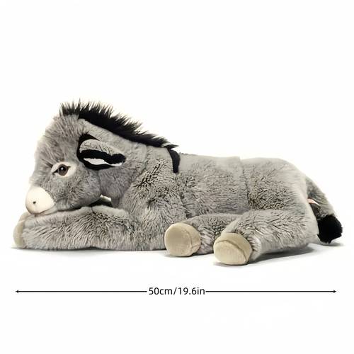 large plush 19 6 inch big stuffed donkey soft and fluffy enormous donkey plushie cute long legged donkey hugging pillow for kids gifts