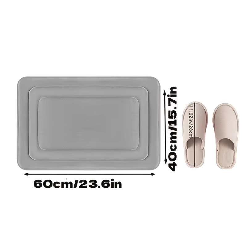 TEMU 1/3pcs Memory Foam Bathroom Rug Set, Comfortable Standing Mat. Includes U-shaped Toilet Bath Mat. Thickened. Ultra-absorbent Soft Rug, Perfect