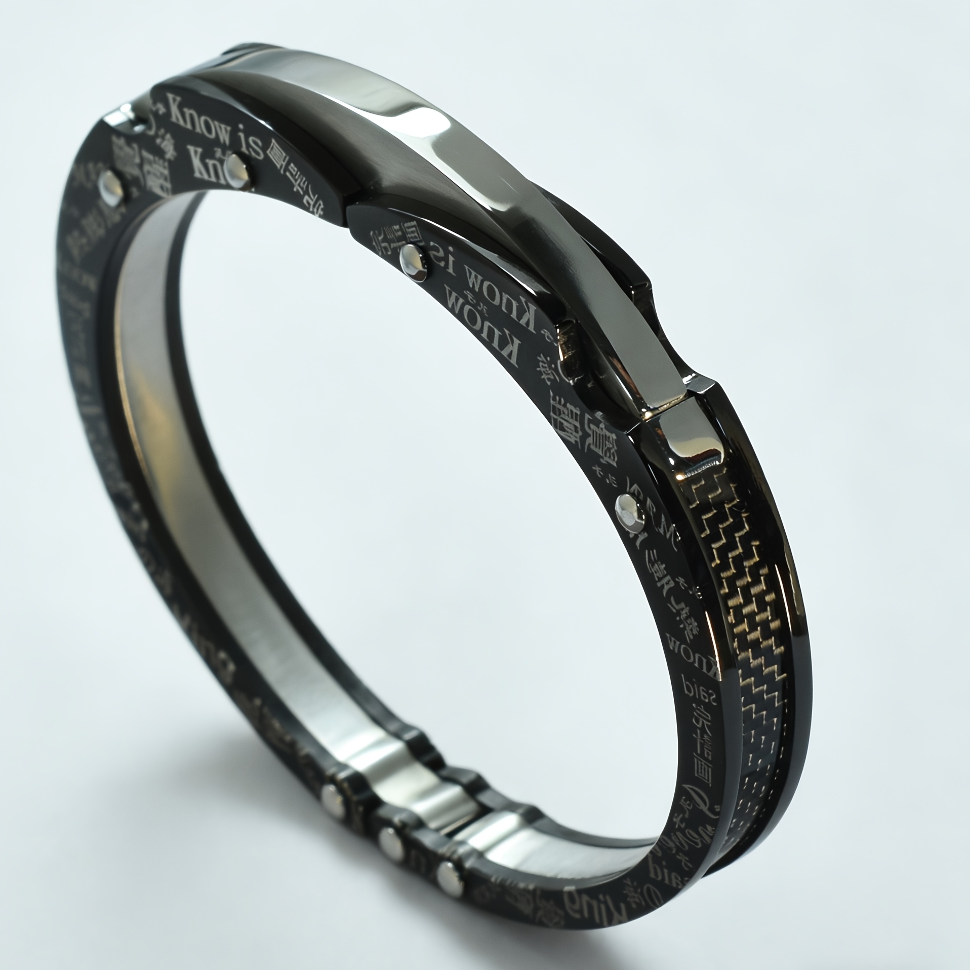 Men's 304 Stainless Steel Open Bangle, Punk Street Style