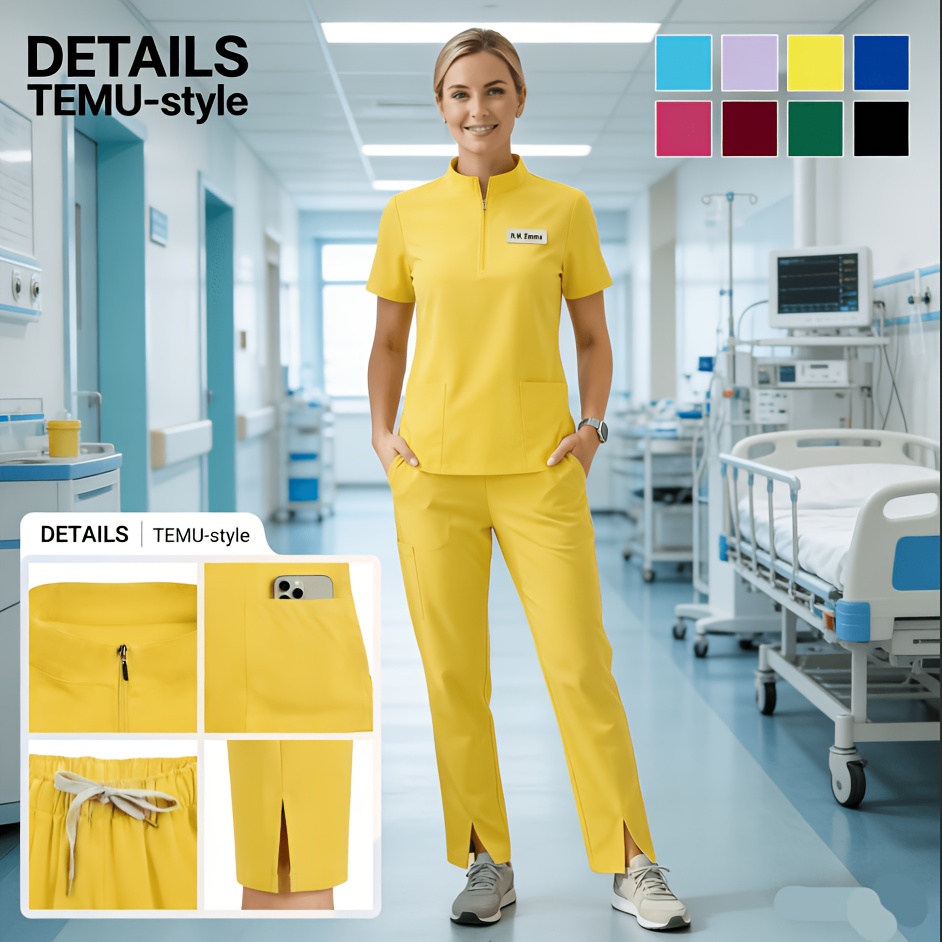 stretch quick dry scrubs set unisex breathable   nursing uniform for   pet     spa nursing home massage hotel housekeeping       for nurses esthetician   student
