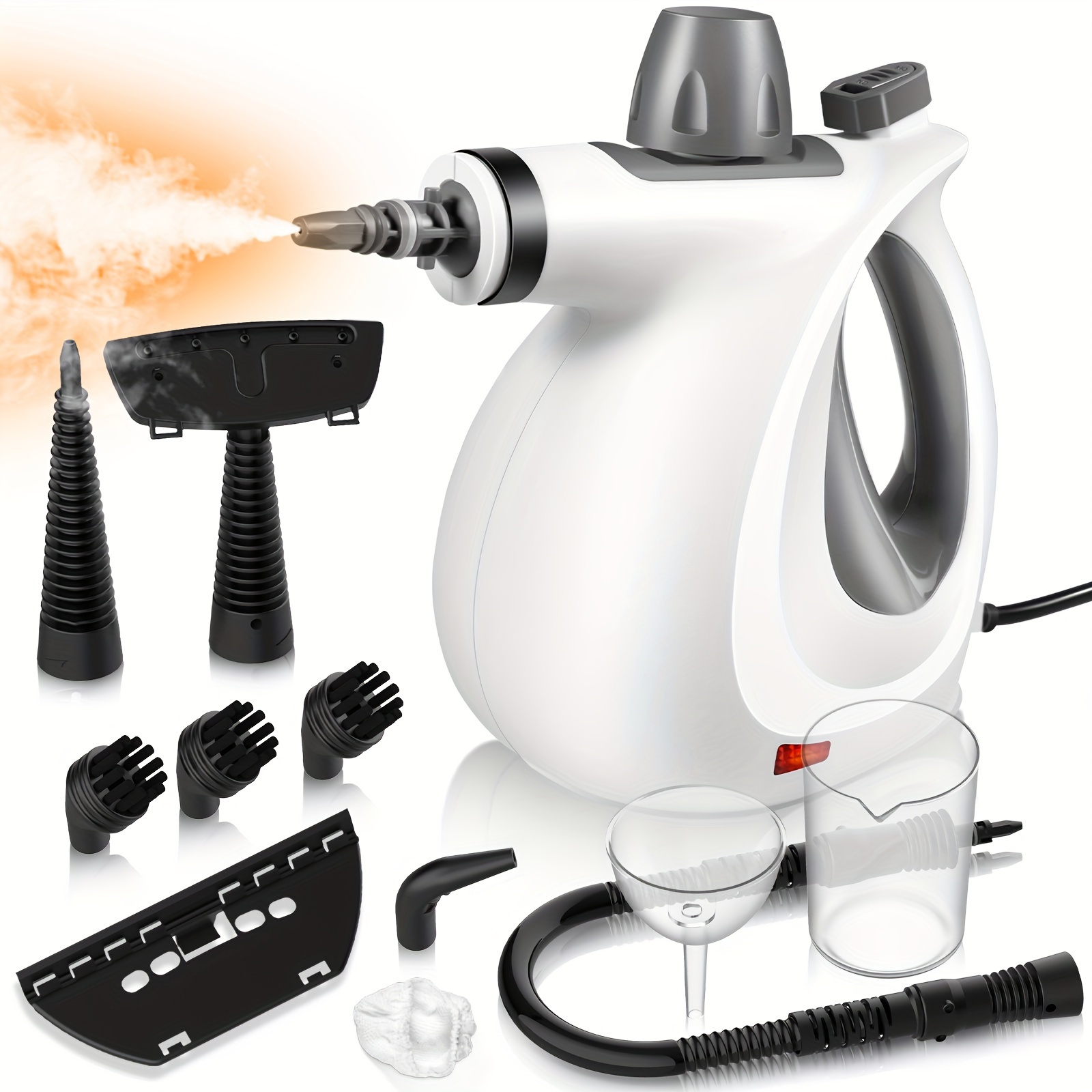 

Multi-surface Natural Steam Cleaner With 12 Accessories: Portable Power For Home