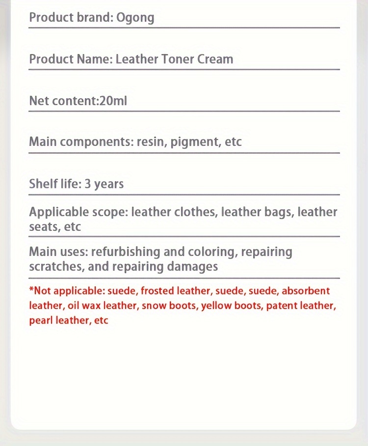1pc Leather Dyeing Agent, Leather Color Repair Cream, Leather Ware Renovation And Maintenance Dye