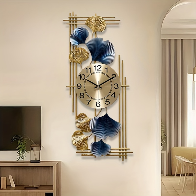 

Elegant Clock - Silent, Battery-powered Metal Decor For Living Room & Bedroom, Wall Clock Living Room