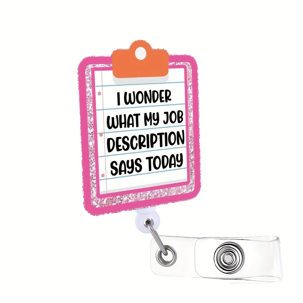 

Retractable Glitter Acrylic Badge Reel With Alligator Clip, Humorous Medical Helicopter Badge Holder Gift For Flight Nurse, Doctor, Er Rn Lpn, Ems Assistant - Durable Pmma Material